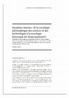 Research paper thumbnail of Hermínio Martins : de la sociologie philosophique des sciences et des technologies à la sociologie historique (et réciproquement)