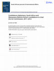 Research paper thumbnail of Candidature diplomacy: South Africa and Nkosazana Dlamini-Zuma’s candidature to chair the AU Commission, 2011–2012