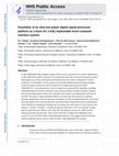 Research paper thumbnail of Feasibility of an ultra-low power digital signal processor platform as a basis for a fully implantable brain-computer interface system