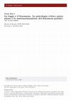 Research paper thumbnail of La «legge» e il «fenomeno». La «psicologia critica» natorpiana e la matematizzazione dei fenomeni psichici