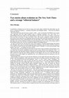 Research paper thumbnail of Two stories about evolution on The New York Times and a strange “editorial balance”