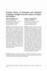 Research paper thumbnail of Systemic Means of Persuasion and Argument Evaluation: Insights From the Corpus of Competitive Debates