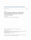 Research paper thumbnail of Demystifying the Effectiveness of the Impact Factor and Proposing Alternative Research Assessment Means