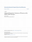 Research paper thumbnail of Lifeguard Operations: Summary of Practices at the Athens 2004 Olympics