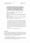 Research paper thumbnail of Nutritional and Chemical Composition of By-Product Fractions Produced from Wet Reduction of Individual Red Salmon (Oncorhynchus nerka) Heads and Viscera