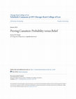 Research paper thumbnail of Proving Causation: Probability Versus Belief