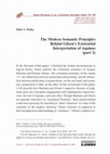 Research paper thumbnail of The Modern Semantic Principles Behind Gilson's Existential Interpretation of Aquinas [Part 2]