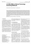 Research paper thumbnail of LC-MS (/MS) in Clinical Toxicology Screening Methods