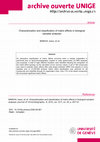 Research paper thumbnail of Characterization and classification of matrix effects in biological samples analyses