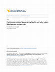 Research paper thumbnail of Fluid inclusion study of gypsum precipitated in acid saline waters: Salar Ignorado, northern Chile