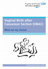 Research paper thumbnail of Vaginal birth after caesarean section (VBAC)