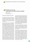 Research paper thumbnail of Semillas secas de soja: ¿cómo afecta su presencia sobre la calidad?