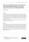 Research paper thumbnail of The Logic of “Mutual Transmission” in Huayan and Zen Buddhist Philosophy – Toward the Logic of Co-existence in a Globalized World