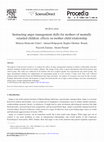 Research paper thumbnail of Instructing anger management skills for mothers of mentally retarded children: effects on mother-child relationship