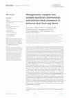 Research paper thumbnail of Metagenomic insights into isolable bacterial communities and antimicrobial resistance in airborne dust from pig farms