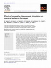 Research paper thumbnail of Effects of amygdala–hippocampal stimulation on interictal epileptic discharges