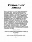 Research paper thumbnail of Democracy and illiteracy