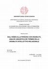 Research paper thumbnail of Dall'Hebes alla persona con disabilità, analisi linguistica dei termini della disabilità intellettivo-relazionale