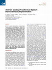 Research paper thumbnail of Abstract Coding of Audiovisual Speech: Beyond Sensory Representation