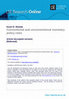 Research paper thumbnail of Conventional and unconventional monetary policy rules