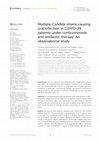 Research paper thumbnail of Multiple Candida strains causing oral infection in COVID-19 patients under corticosteroids and antibiotic therapy: An observational study