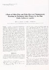 Research paper thumbnail of Effects of Odor Flux and Pulse Rate on Chemosensory Tracking in Turbulent Odor Plumes by the Blue Crab,<i>Callinectes sapidus</i>