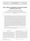 Research paper thumbnail of Role of olfactory appendages in chemically mediated orientation of blue crabs