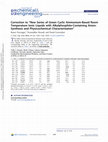 Research paper thumbnail of Correction to “New Series of Green Cyclic Ammonium-Based Room Temperature Ionic Liquids with Alkylphosphite-Containing Anion: Synthesis and Physicochemical Characterization”