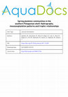 Research paper thumbnail of Spring plankton communities in the southern Patagonian shelf: Hydrography, mesozooplankton patterns and trophic relationships