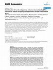 Research paper thumbnail of Identification of novel endogenous antisense transcripts by DNA microarray analysis targeting complementary strand of annotated genes