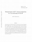 Research paper thumbnail of Measurement of meson production in scattering at low