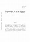 Research paper thumbnail of Measurement of D + and Λ c + production in deep inelastic scattering at HERA