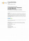 Research paper thumbnail of La biographie dans l’étude des groupes littéraires. Les conduites de vie zutique et surréaliste