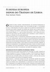 Research paper thumbnail of A defesa europeia depois do Tratado de Lisboa