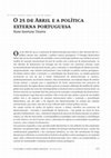 Research paper thumbnail of O 25 de Abril e a Política Externa Portuguesa