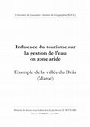 Research paper thumbnail of Influence du tourisme sur la gestion de l'eau en zone aride