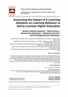 Research paper thumbnail of Assessing the Impact of E-Learning Adoption on Learning Behavior in Sierra Leonean Higher Education