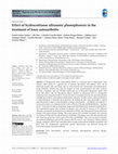 Research paper thumbnail of Effect of hydrocortisone ultrasonic phonophoresis in the treatment of knee osteoarthritis