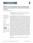 Research paper thumbnail of Differences in the manifestation of balance according to BMI levels for women students of the Faculty of Physical Education and Sports