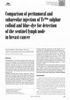 Research paper thumbnail of Comparison of peritumoral and subareolar injection of Tc99m sulphur colloid and blue-dye for detection of the sentinel lymph node in breast cancer