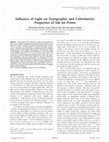 Research paper thumbnail of Influence of Light on Typographic and Colorimetric Properties of Ink Jet Prints