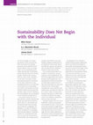 Research paper thumbnail of Sustainability does not begin with the individual