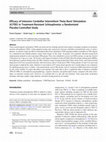 Research paper thumbnail of Efficacy of Intensive Cerebellar Intermittent Theta Burst Stimulation (iCiTBS) in Treatment-Resistant Schizophrenia: a Randomized Placebo-Controlled Study