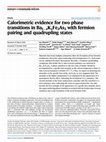 Research paper thumbnail of Calorimetric evidence for two phase transitions in Ba1-xKxFe2As2 with fermion pairing and quadrupling states