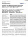 Research paper thumbnail of Cholinergic anti‐inflammatory pathway confers airway protection against oxidative damage and attenuates inflammation in an allergic asthma model