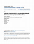 Research paper thumbnail of Quality and Agronomic Effects of Three High-Molecular-Weight Glutenin Subunit Transgenic Events in Winter Wheat