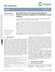 Research paper thumbnail of Bis-Schiff bases of 2,2′-dibromobenzidine as efficient corrosion inhibitors for mild steel in acidic medium