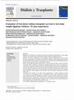 Research paper thumbnail of Evaluation of live-donor kidney transplant survival in low body weight Egyptian children: 25 year-experience