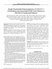 Research paper thumbnail of Single Nucleotide Polymorphisms of CXCL9-11 Chemokines Are Associated With Liver Fibrosis in HIV/HCV-Coinfected Patients