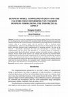 Research paper thumbnail of Business Model Complementarity and the Factors That Determine It in Tourism Business Formations: The Theoretical Aspect